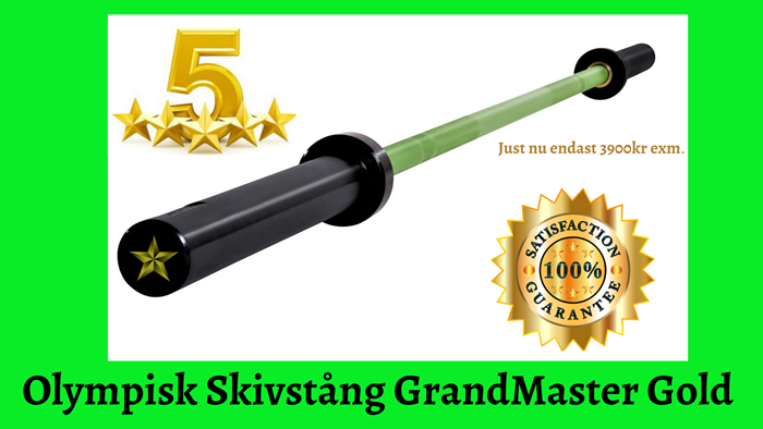 Skivstång Svart GrandMaster Powerbar - Olympisk Skivstång GrandMaster Gold 1.png
