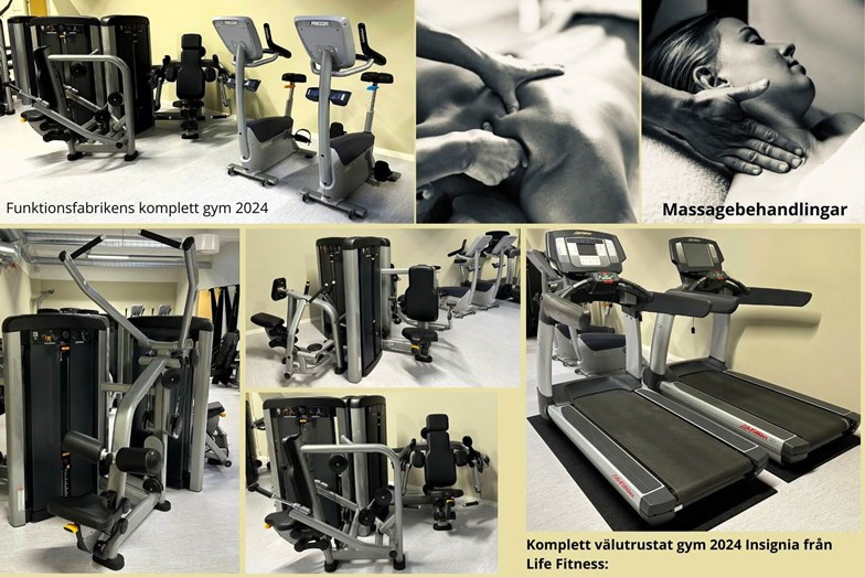 Ett komplett välutrustat gym med träningsutrustning i modellen Insignia från världsledande Life Fitness:
